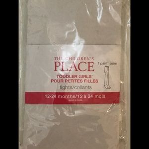 Toddlers opaque white tights
